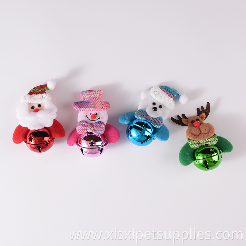 christmas pet toy for cat bell santa playing toy